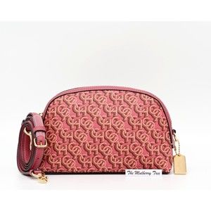 COACH MADI Crossbody w Rouge Pink Canvas & Leather Monogram Print CF343 NWT $328